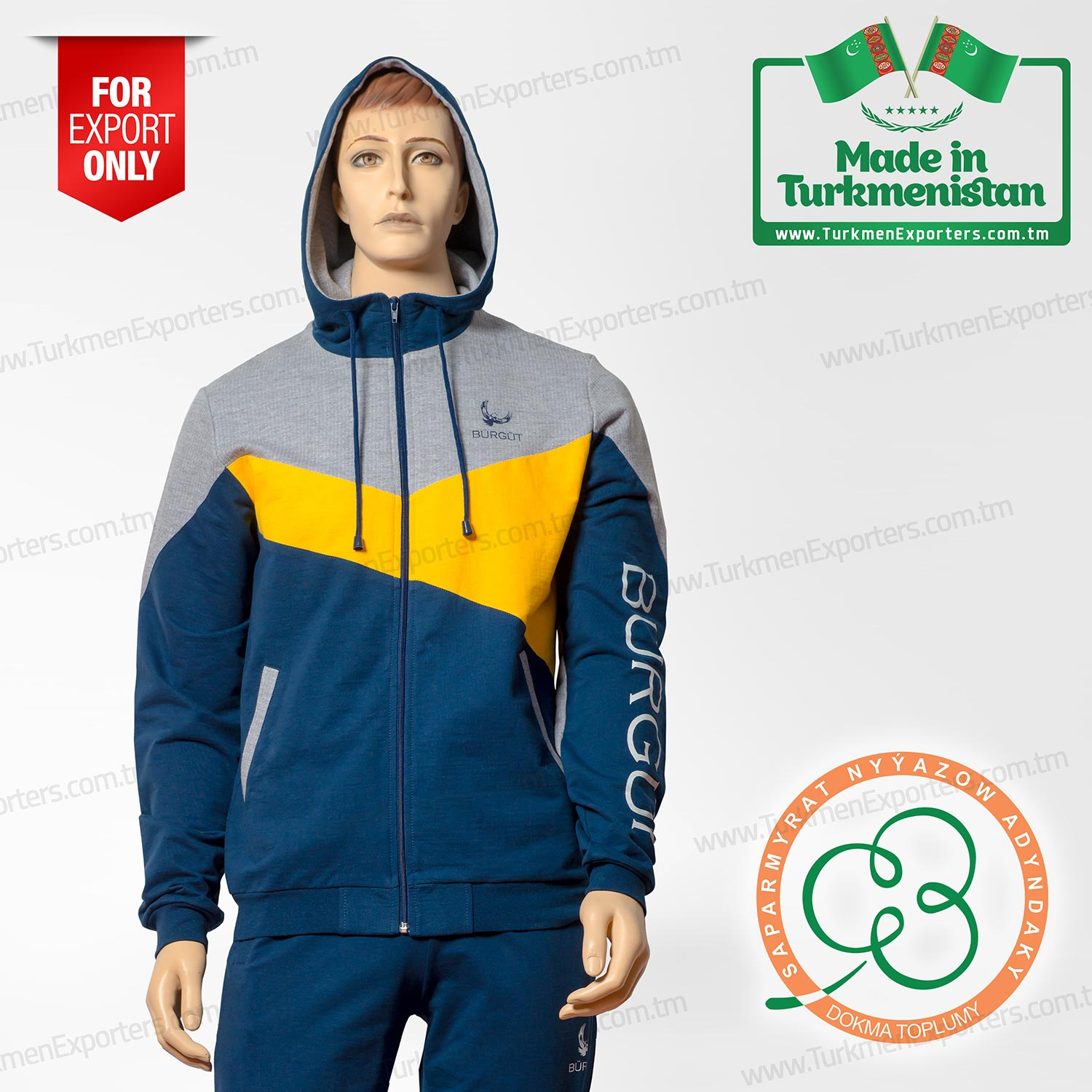 Men's tracksuits wholesale from Turkmenistan | Gypjak textile complex named after Saparmurat Niyazov