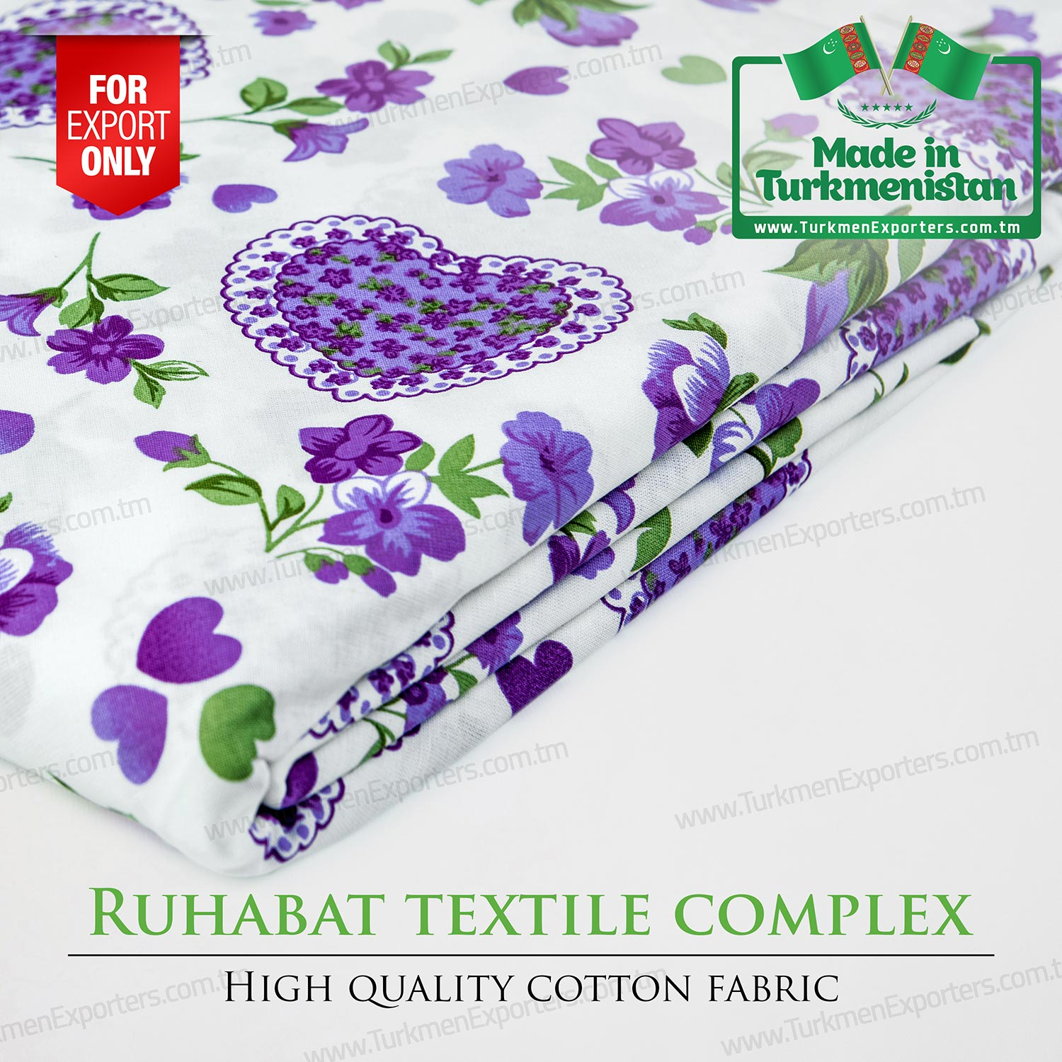 Cotton cretonne fabric Turkmenistan | Ruhabat Textile Complex