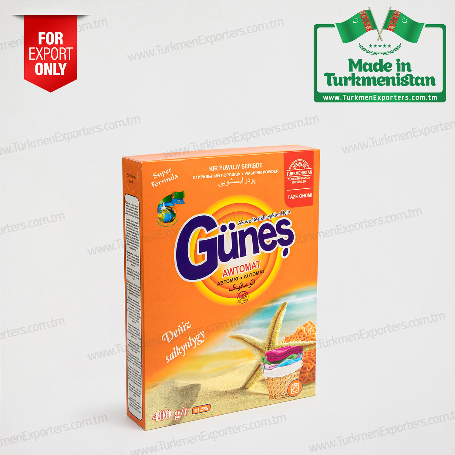 Laundry detergent powder automatic Güneş 400gr | Turkmen Berk Metal individual enterprise