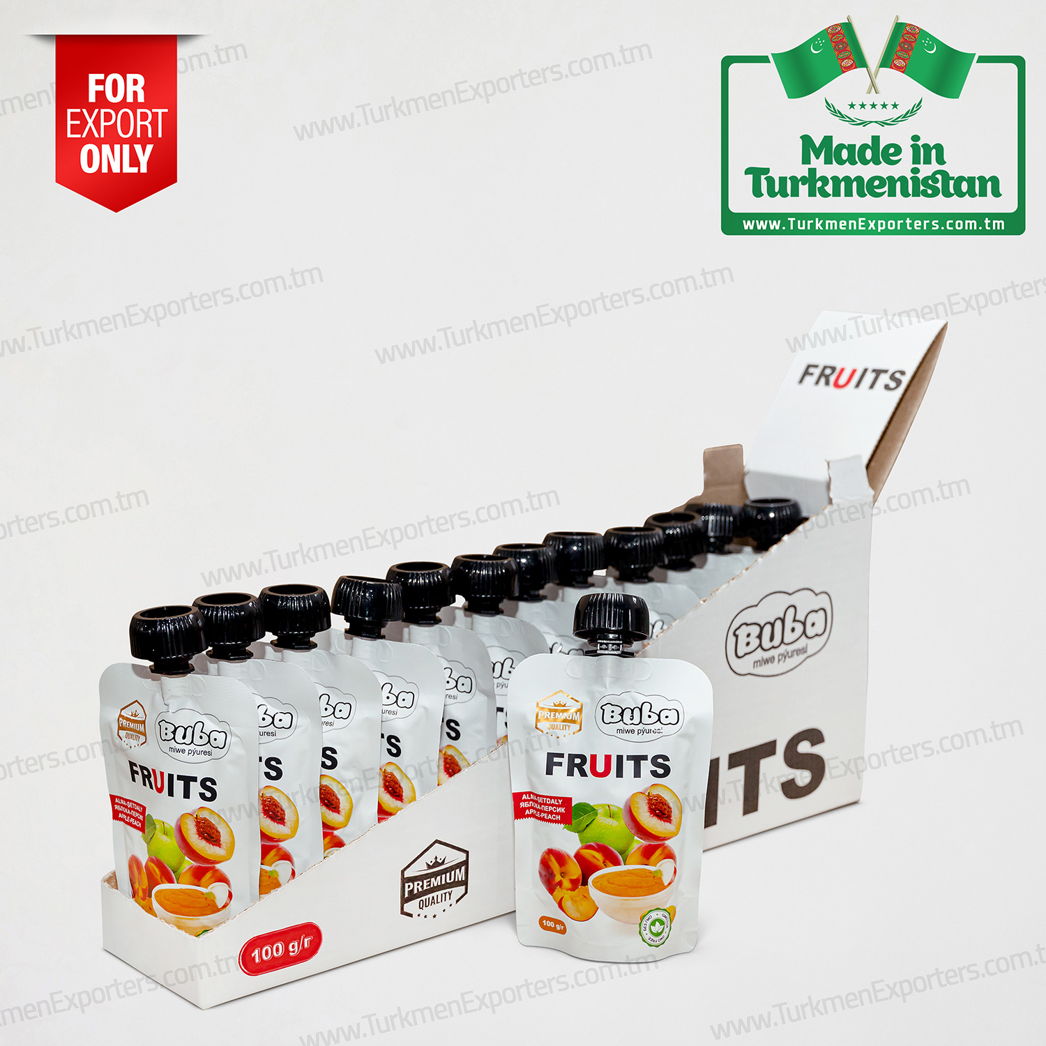 Apple peach fruit puree Made in Turkmenistan | Arsh economic society