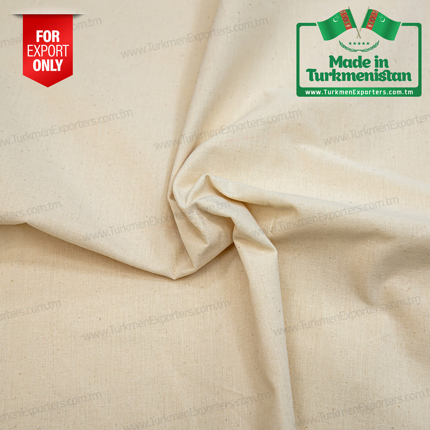 Raw undyed cretonne cotton fabric | Babadayhan Textile Complex
