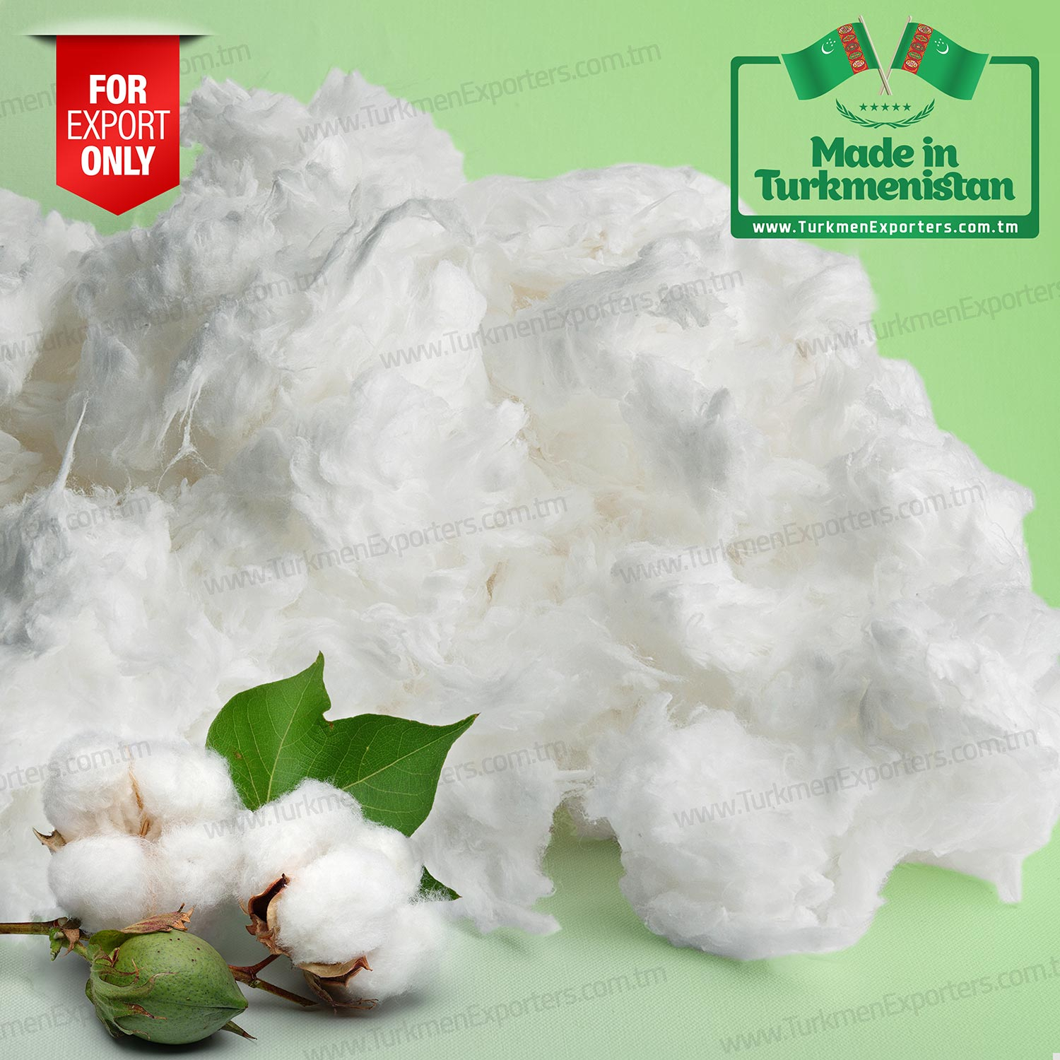 Bleached cotton wholesale from Turkmenistan | Ashgabat factory for production of medical wadding and cosmetic cotton products