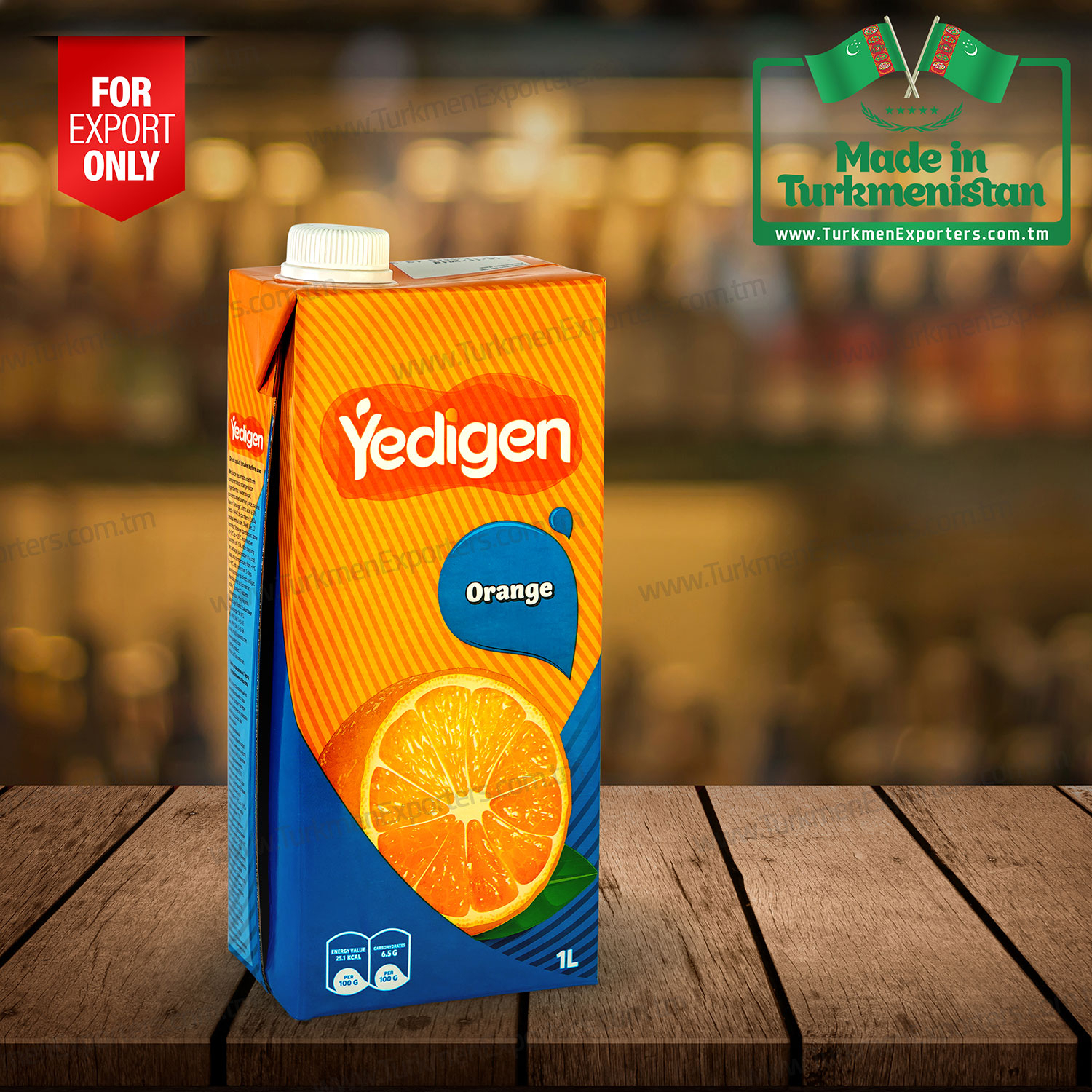 Orange fruit juice Ýedigen 1 Litre | Yupekchi economic society