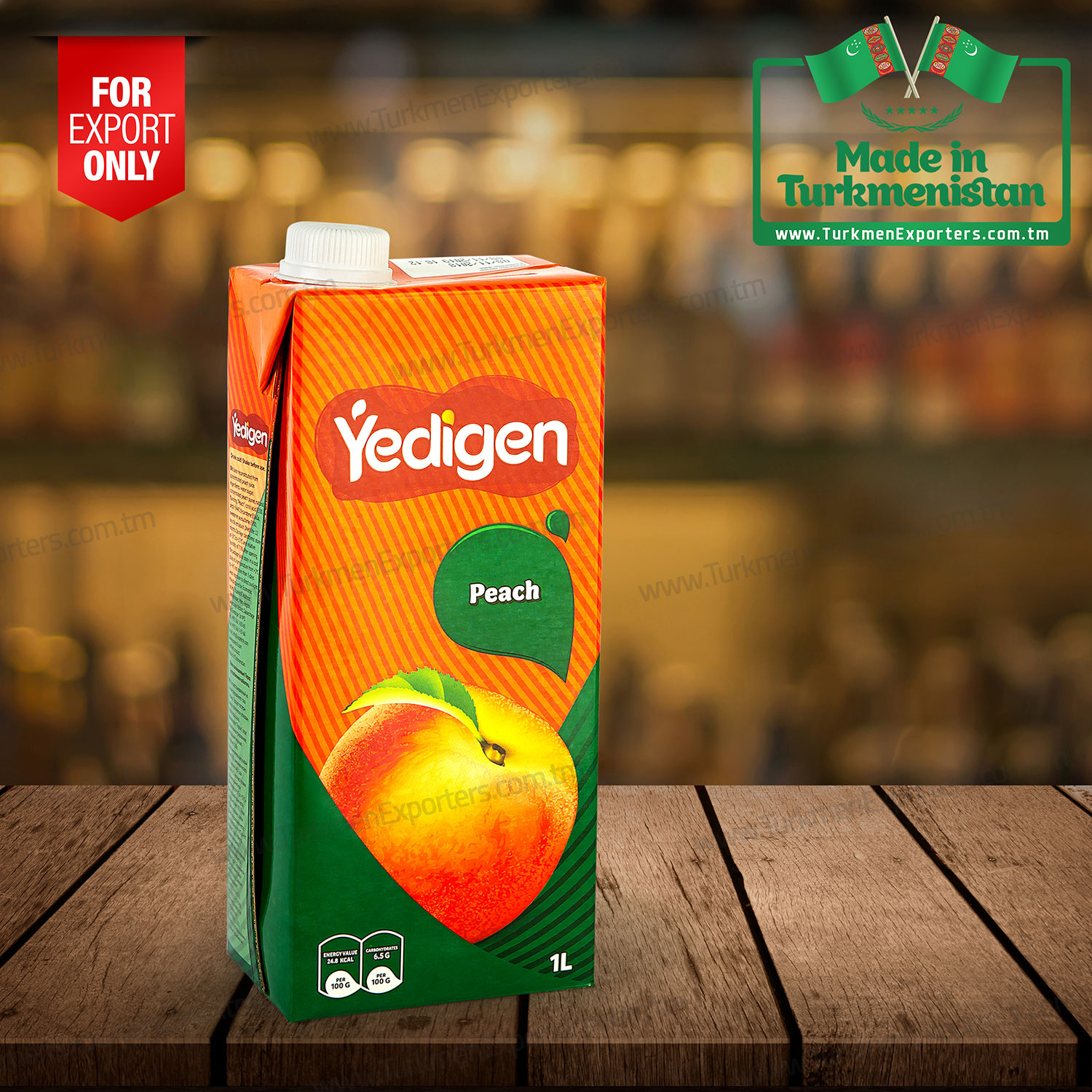 Peach fruit juice Ýedigen 1 Litre | Yupekchi economic society