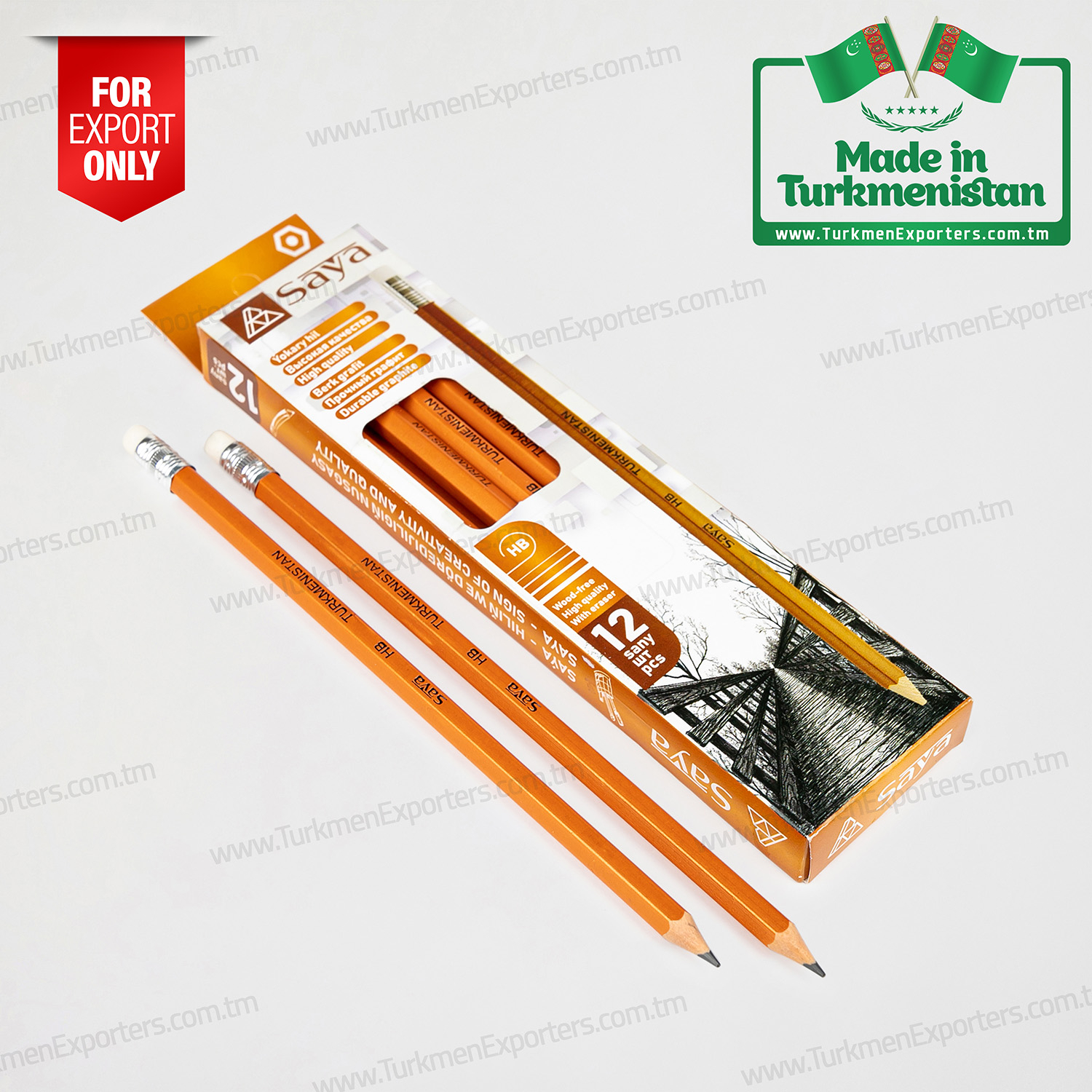 Graphite HB pencils Made in Turkmenistan | Dowrebap Hil individual enterprise