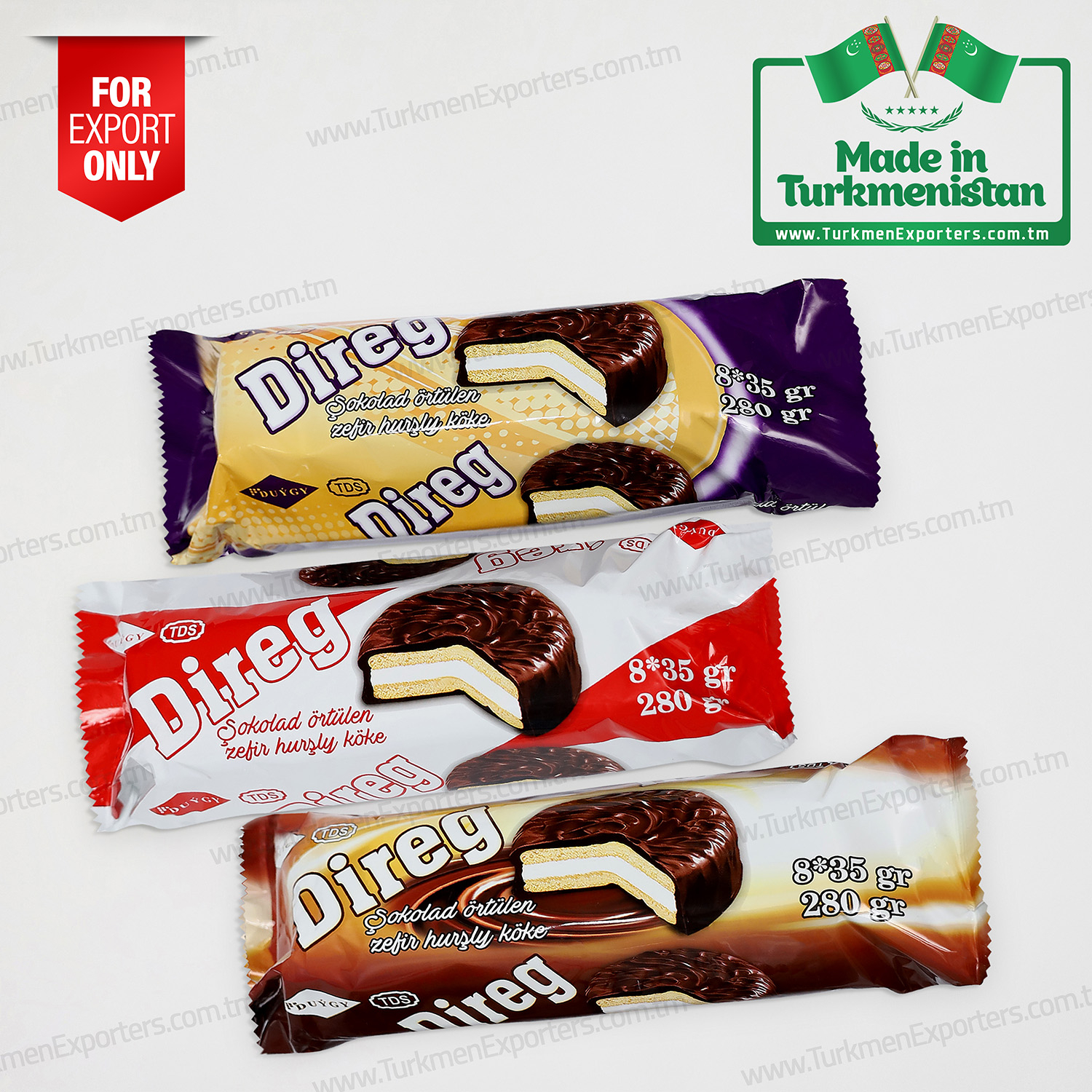 Шоколадное печенье с зефиром Direg 280гр | Кондитерская фабрика Дуйгы