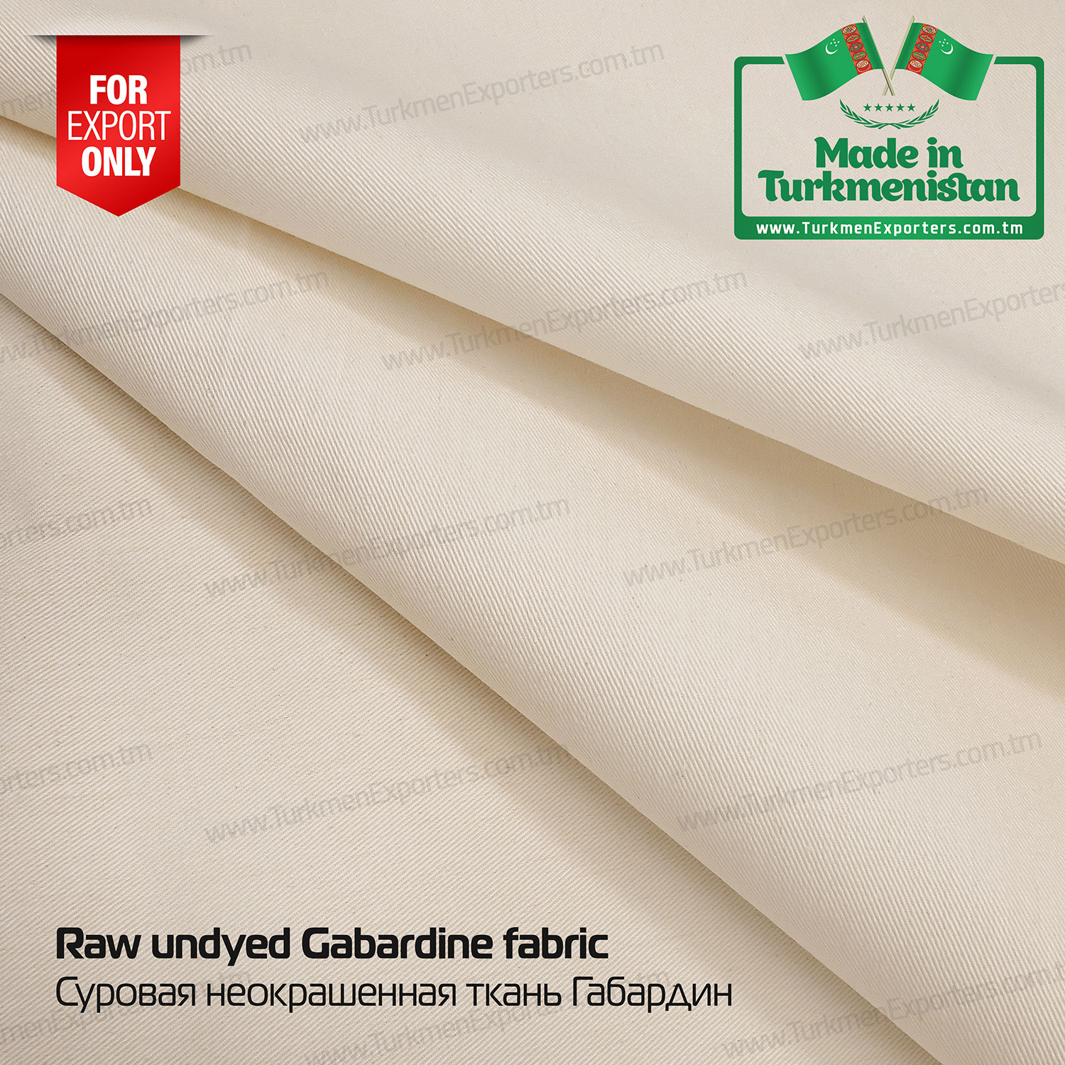 Raw undyed gabardine fabric | Turkmen Export Trading Services Company