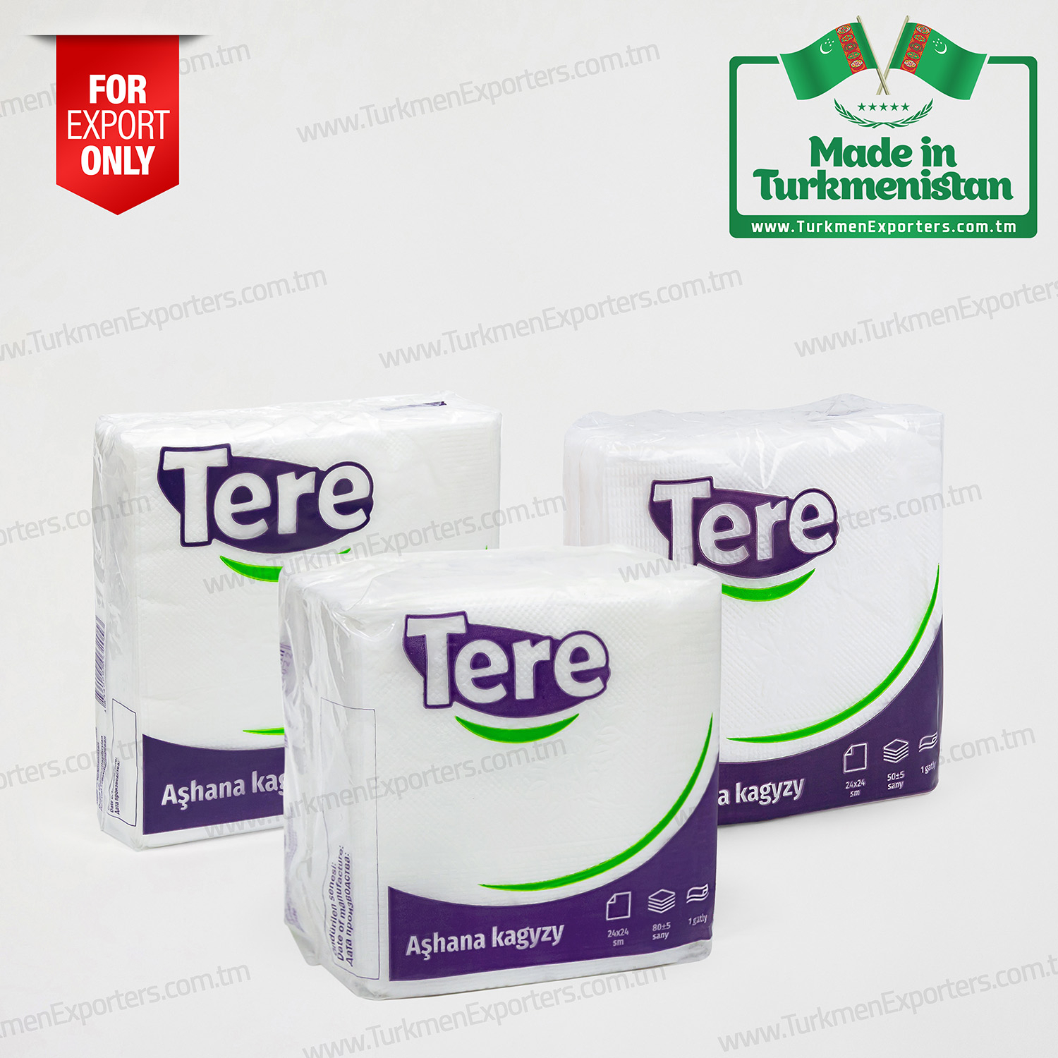 Paper napkins wholesale from Turkmenistan | Tere paper factory