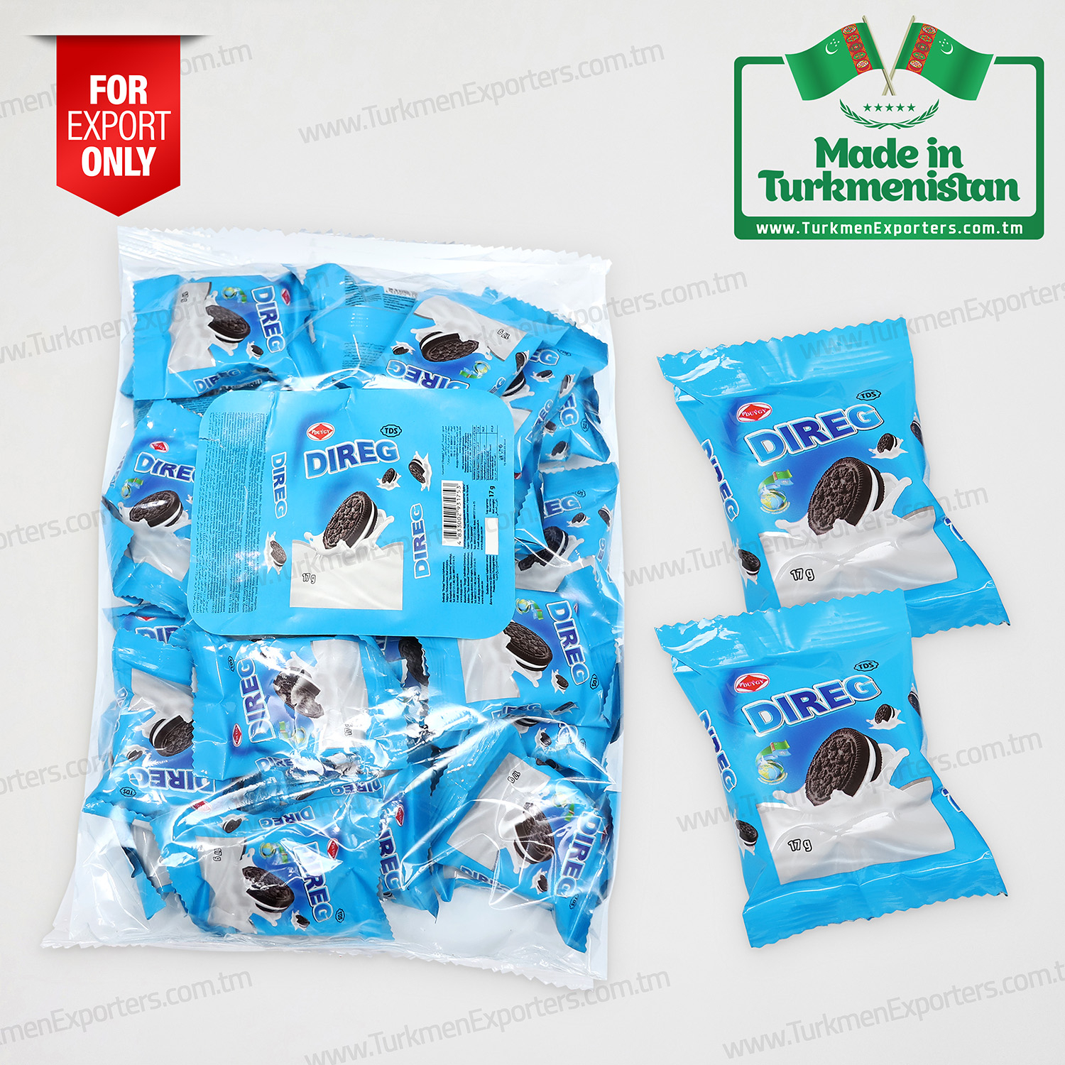 Шоколадное печенье оптом из Туркменистана | Кондитерская фабрика Дуйгы