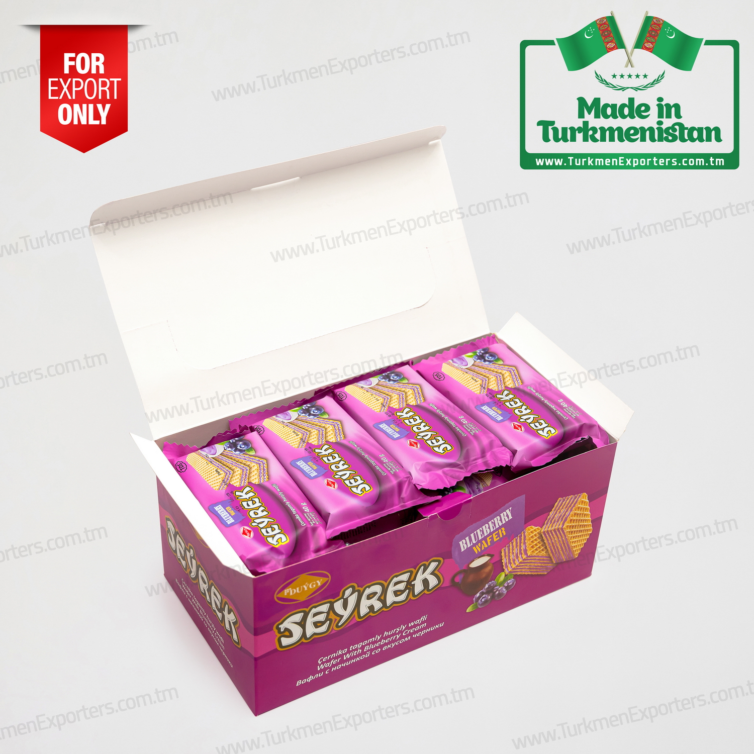 Wafers SEÝREK with blueberry cream | Duygy Confectionary Factory