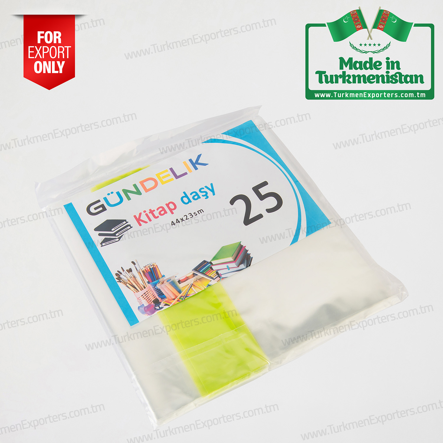 Clear plastic book covers for export from Turkmenistan | Yuwash Umman economic society