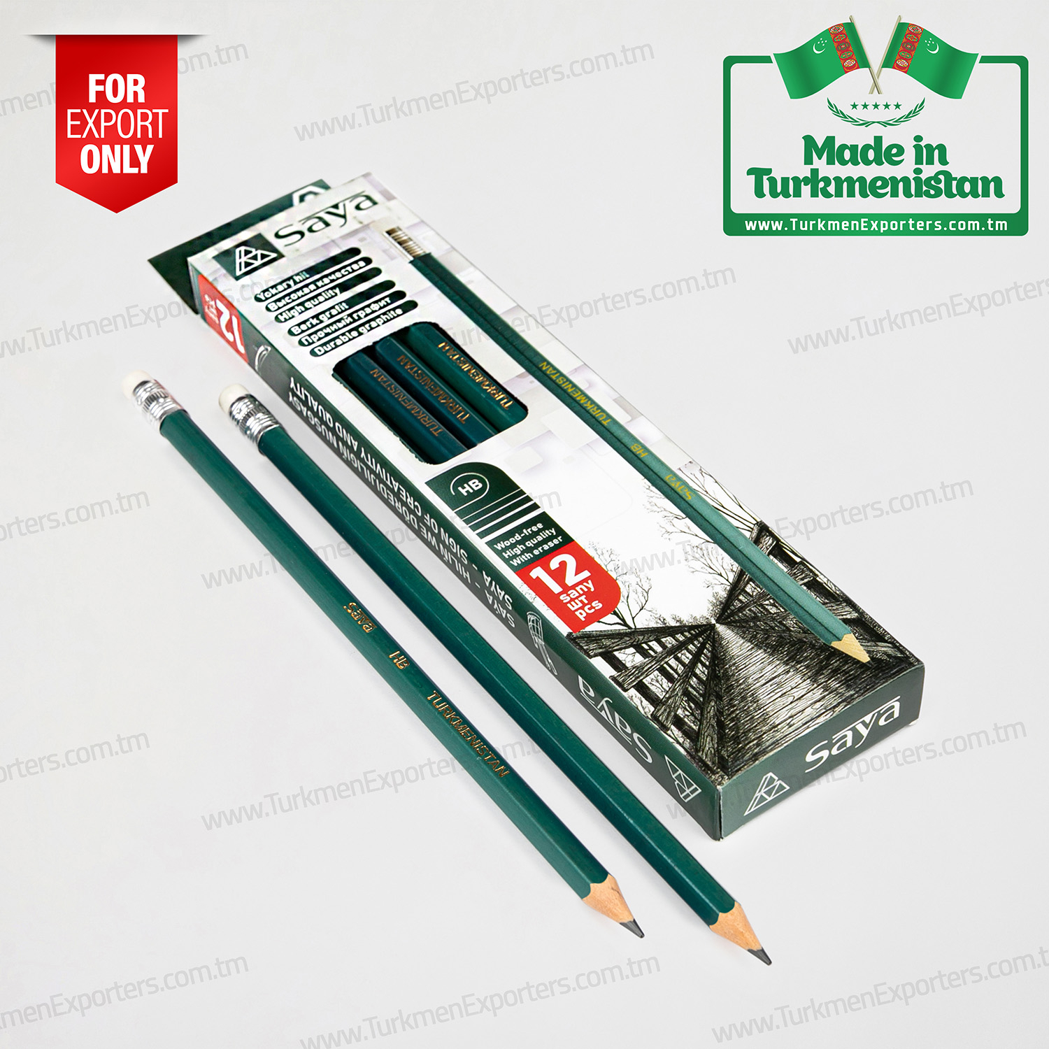 Graphite HB pencils wholesale from Turkmenistan | Dowrebap Hil individual enterprise