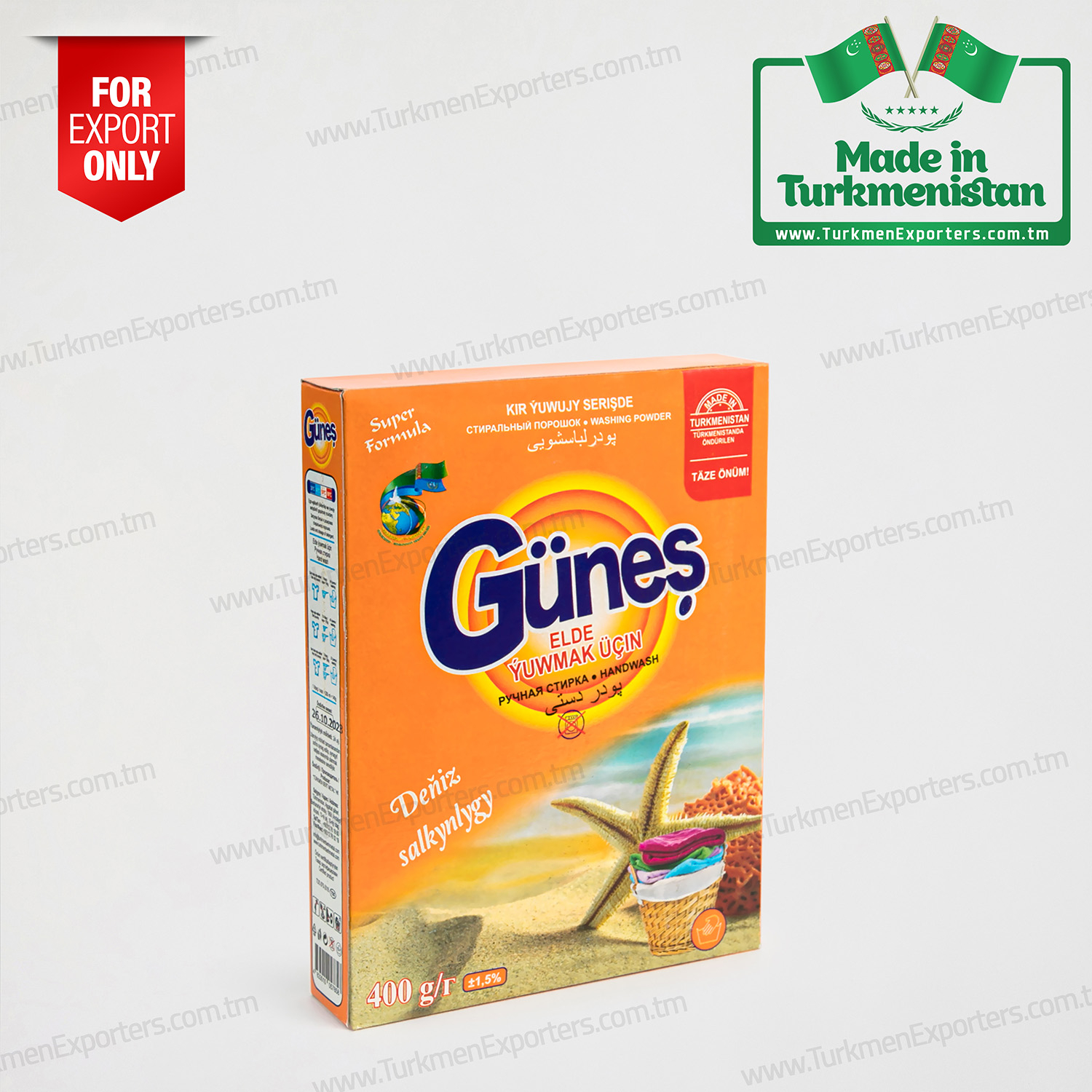 Elde ýuwmak üçin kir ýuwujy serişde Güneş 400gr | Türkmen Berk Metal HK