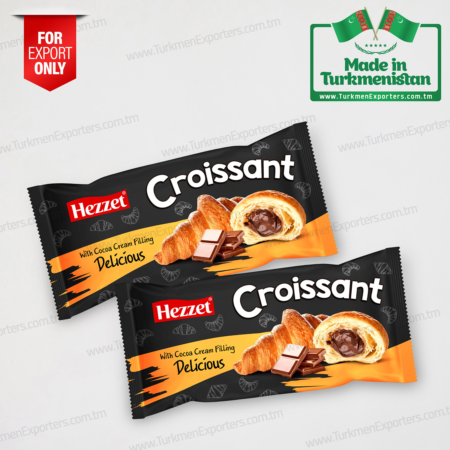 Chocolate croissant wholesale from Turkmenistan | Hezzet croissants factory