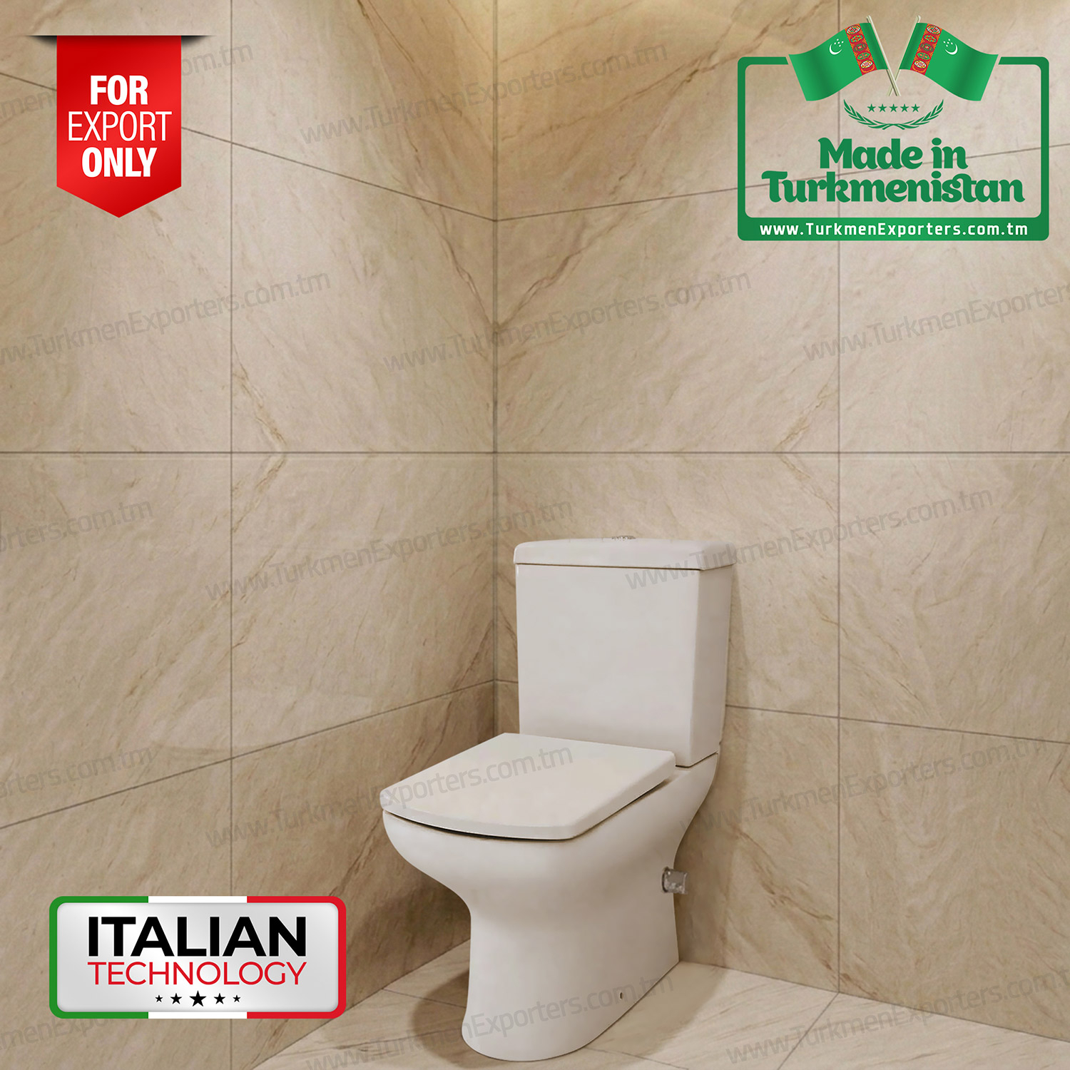 Floor mounted toilet Made in Turkmenistan | Eziz Doganlar Keramika ES