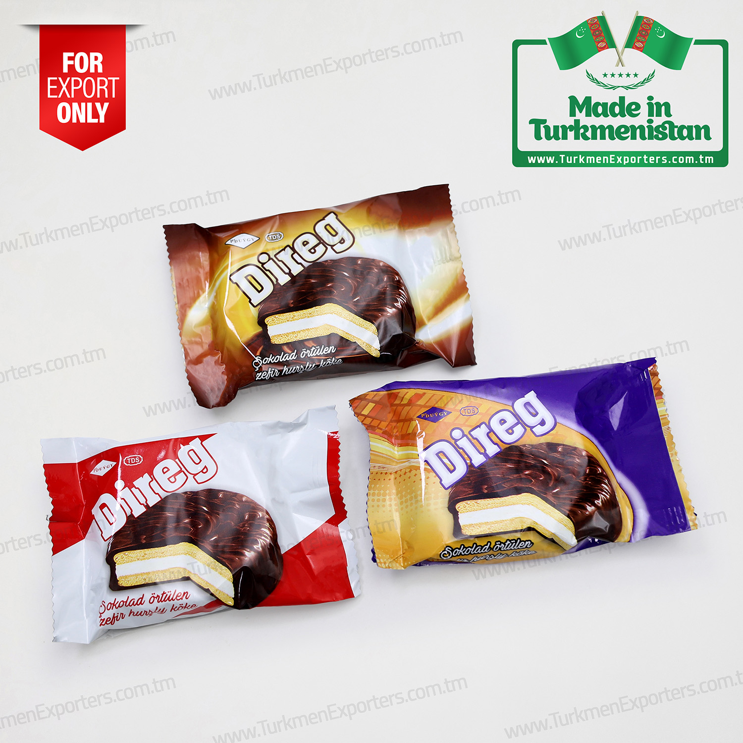 Шоколадное печенье с зефиром Direg 35гр | Кондитерская фабрика Дуйгы