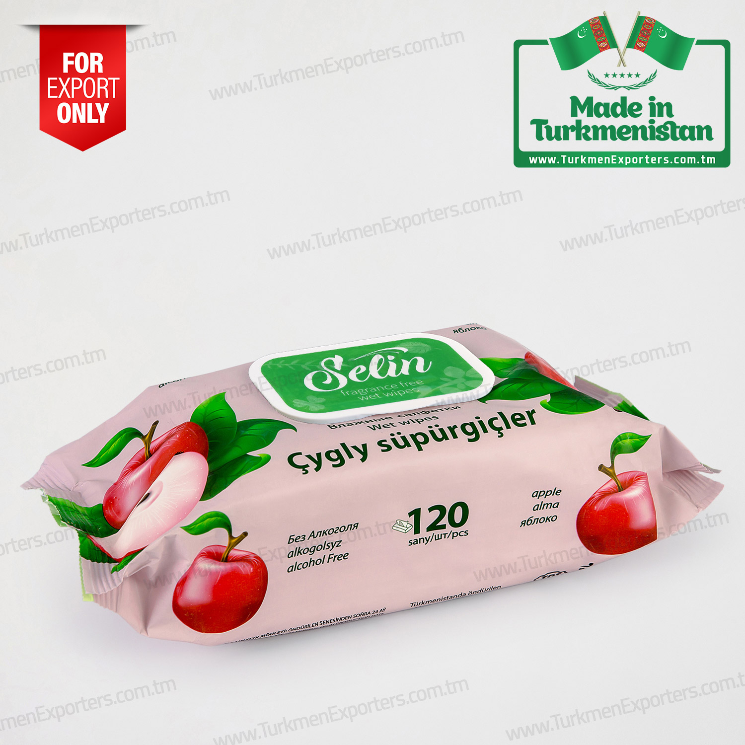 Selin kızıl elma kokulu 120 yaprak ıslak mendil | Umutlu Nesil limited şirketi