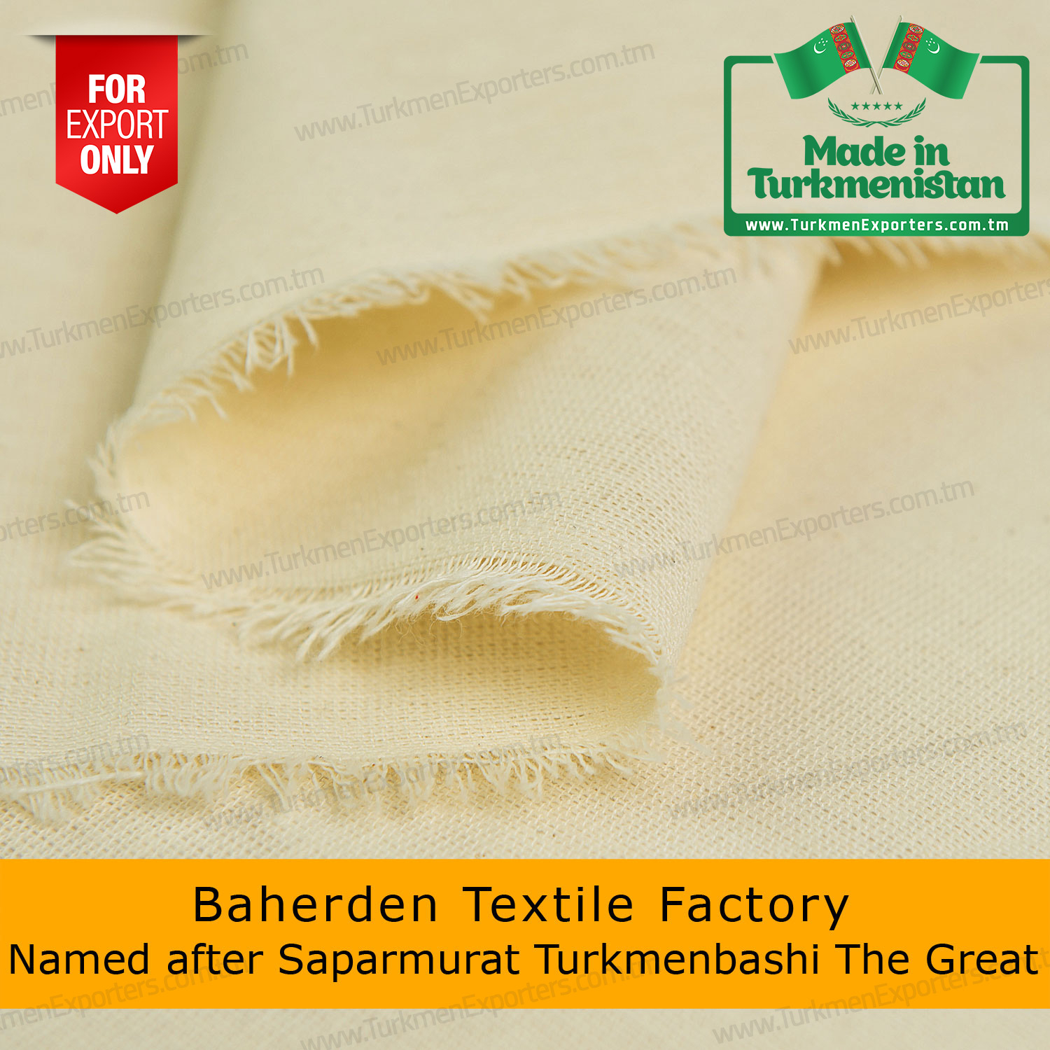 Flanel ham kumaş 168 gr/m2 | Baherden ilçesindeki Büyük Saparmurat Türkmenbaşı adında tekstil fabrikası