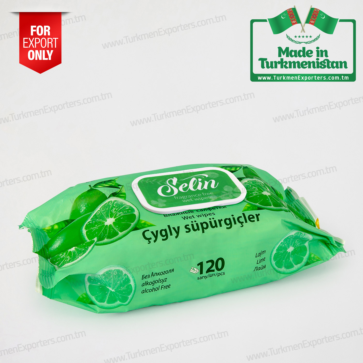 Selin wet wipes with lime aroma 120pcs | Umytly Nesil economic society