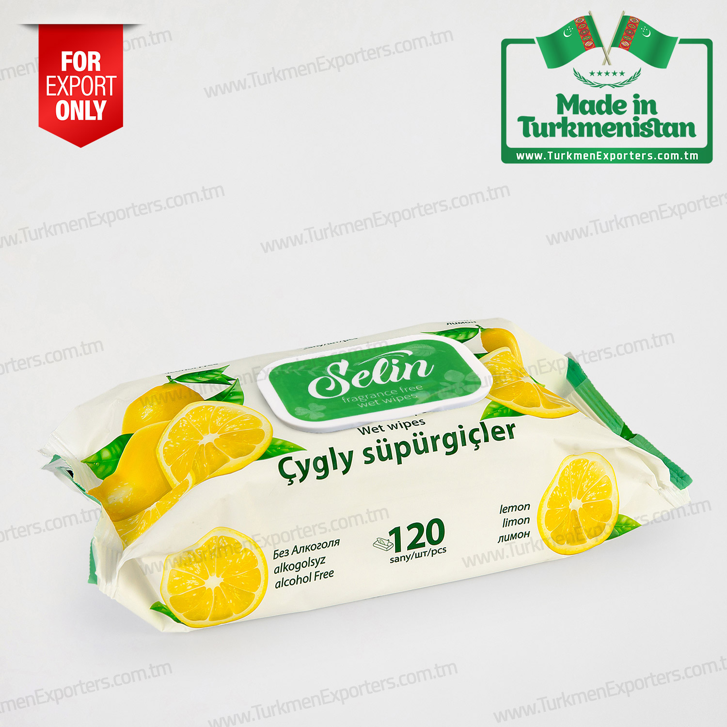 Selin wet wipes with lemon aroma 120pcs | Umytly Nesil economic society