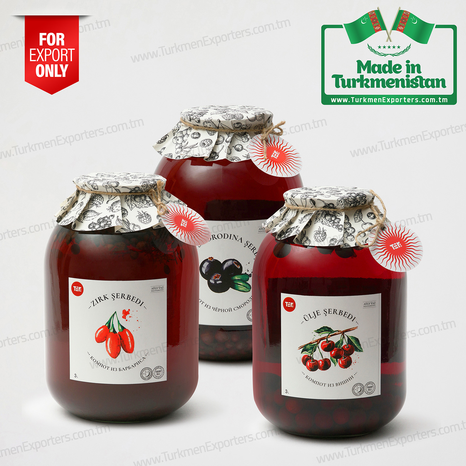 Fruit compotes Teri wholesale from Turkmenistan | Ayly Yaz economic society 