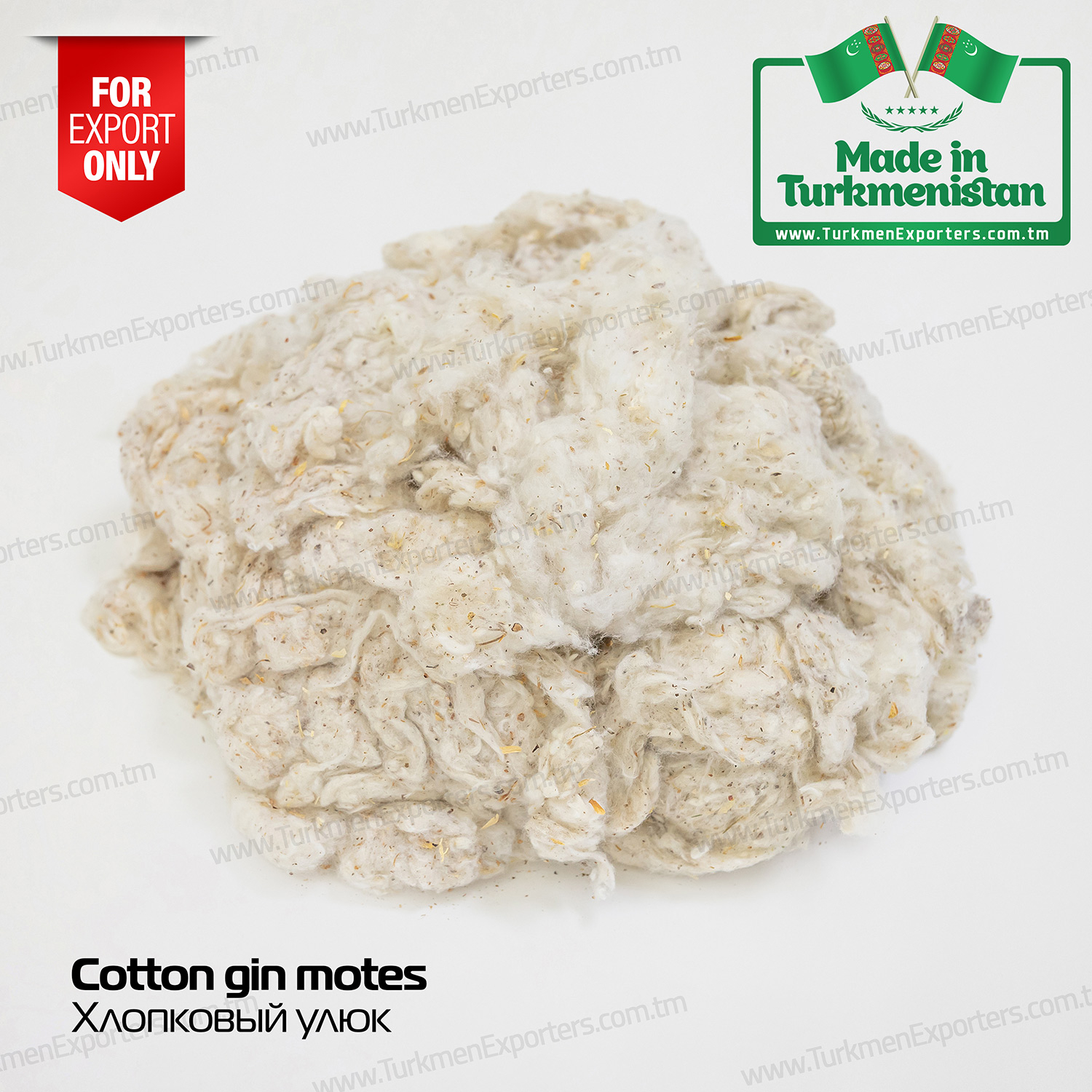 Cotton gin motes wholesale from Turkmenistan | Turkmen Export Trading Services Company