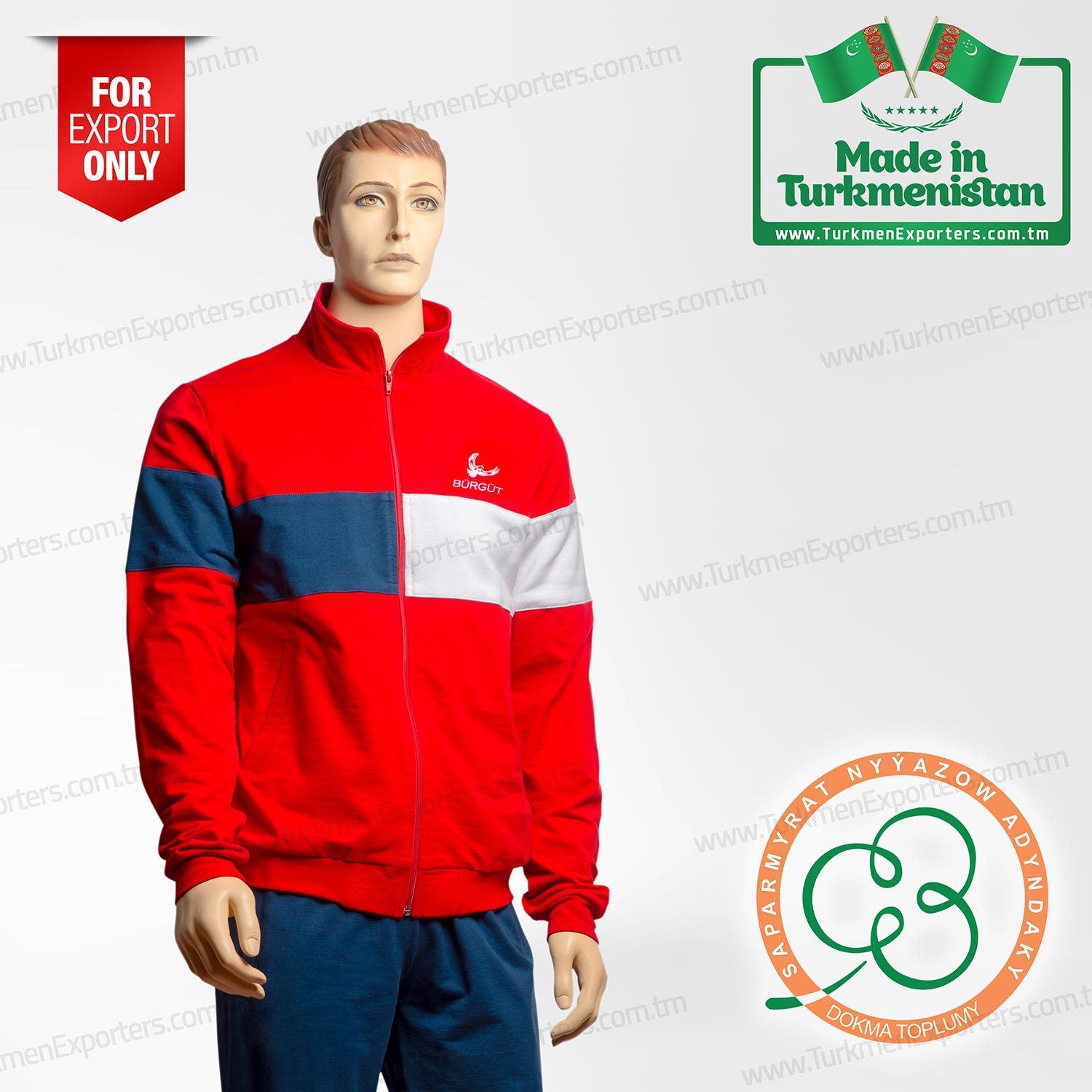 Erkek eşofman takımı Türkmenistan ürünü | Saparmurat Niyazov adında Kıpçak Tekstil Kompleksi