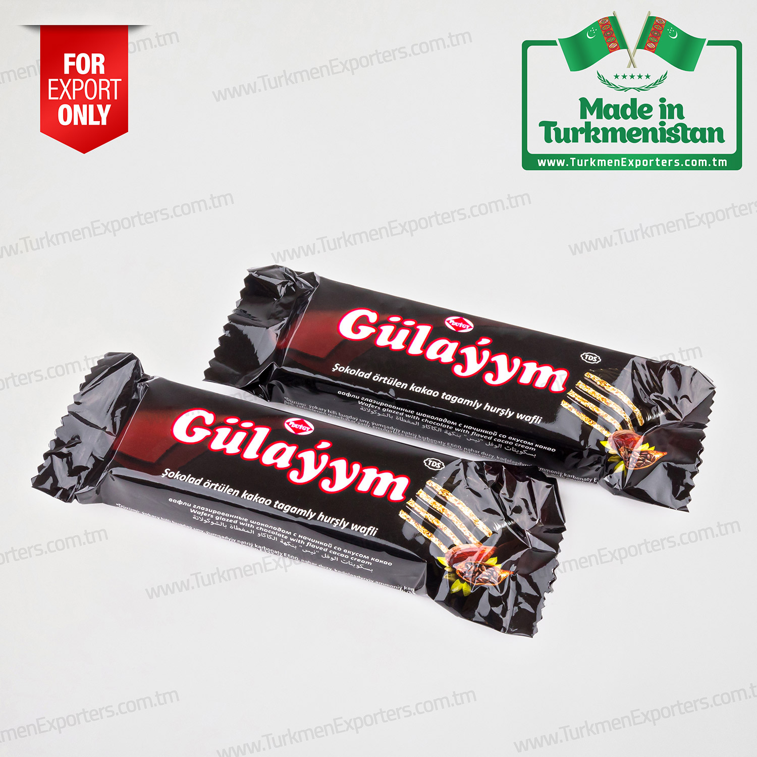 Şokolad örtülen kakao tagamly huruşly wafli Gülaýym | Duýgy HK